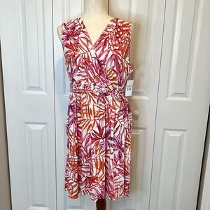 Harper 241 Palm Leaf Wrap Braided Sleeveless Dress